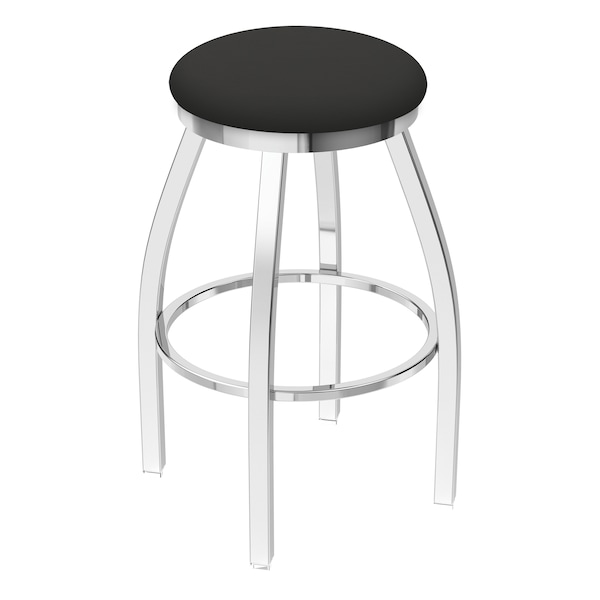 36" Swivel X-Tall Bar Stool, Chrome Finish, Canter Iron Seat